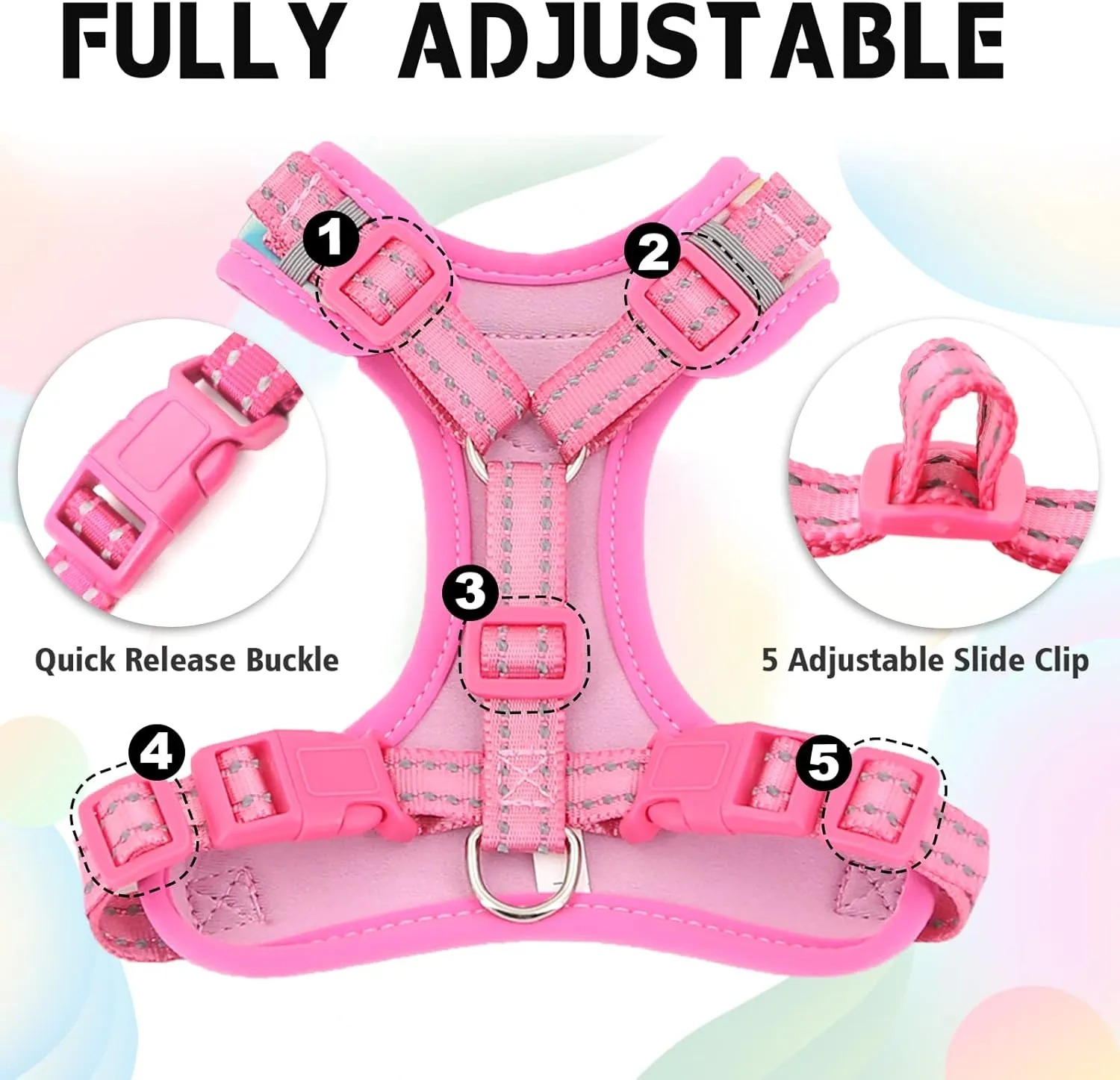 Supet Cat Harness and Leash Set Stylish Escape Proof Cat Vest Harness Adjustable Breathable Pet Harness with Reflective Trim Step-in Cat Leash and Harness for Cats Puppies MChest:11.0-18.3'' Blue