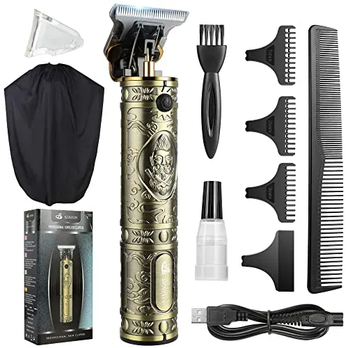 SZJHXIN Hair Clippers for Men Professional, Beard Trimmer Rechargeable Zero Gapped Cordless Haircut Trimmer Electric T Blade Liners Edgers Hair and Shaver Barbers Grooming Kit, Gifts for Men