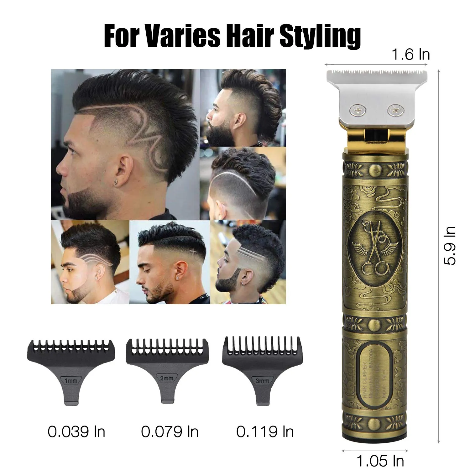 SZJHXIN Hair Clippers for Men Professional, Beard Trimmer Rechargeable Zero Gapped Cordless Haircut Trimmer Electric T Blade Liners Edgers Hair and Shaver Barbers Grooming Kit, Gifts for Men