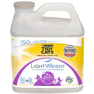 Tidy Cats LightWeight with Glade Clean Blossoms Clumping Cat Litter, 2.72kg