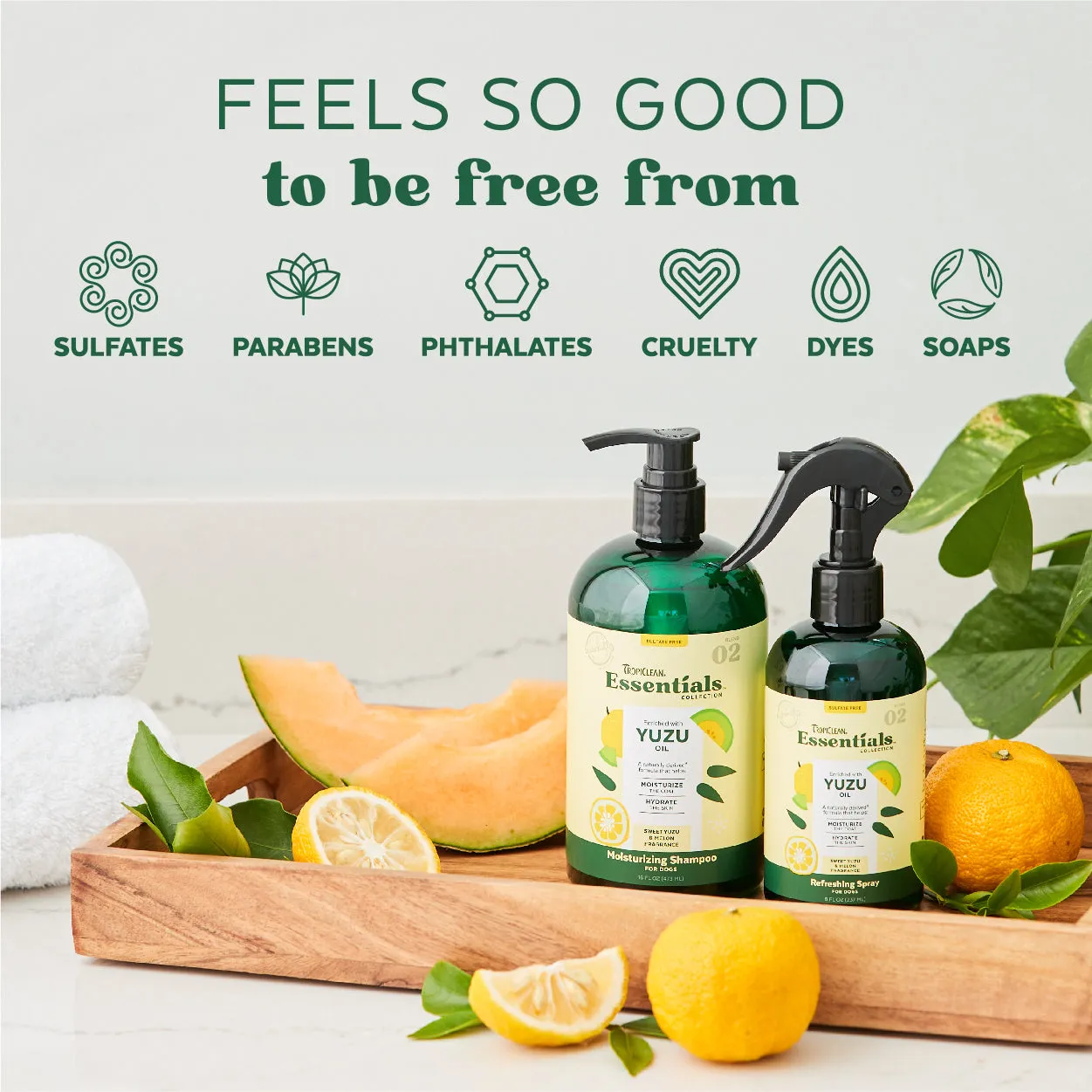 Tropiclean Essentials Yuzu 16-oz, Dog Shampoo