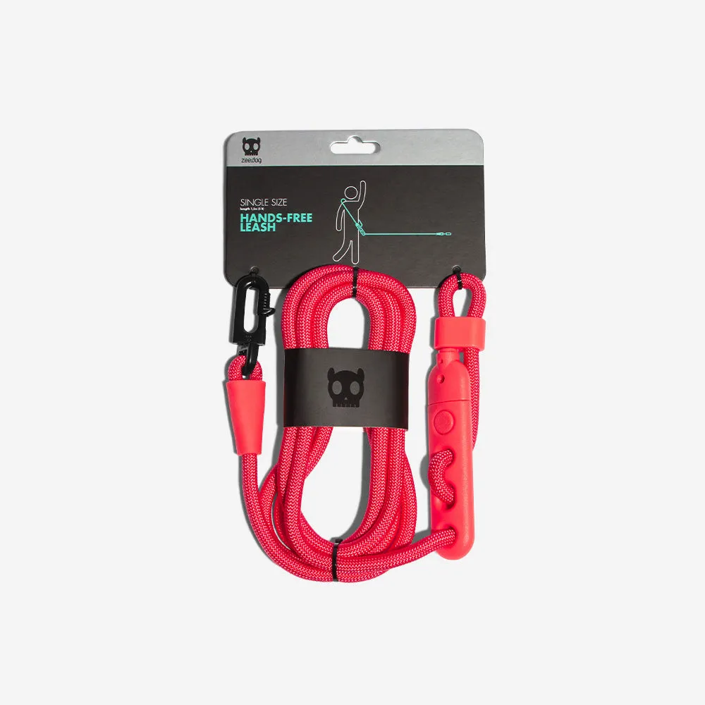 Zee Dog Neon Coral Hands-Free Dog Lead
