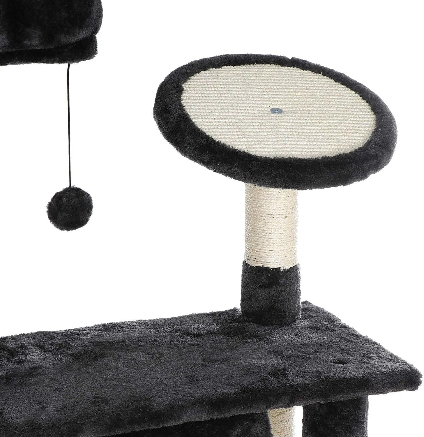 ZENY™ 61'' Cat Tree with Sisal Scratching Posts Perches Houses and Tunnel, Cat Tower Furniture Kitty Activity Center Kitten Play House