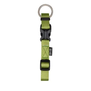 Zeus Adjustable Nylon Dog Collar - Olive - Large - 2 cm x 36 cm-55 cm (3-4in x 14in-22in)